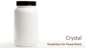  Presentation with ready - Cool new presentation with antiseptic drugs - blank white canister ready backdrop and a cream colored foreground