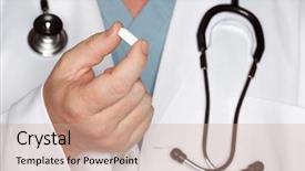  Presentation with capsules pills pill doctor prescription - Colorful PPT theme enhanced with antiseptic drugs - male doctor abstract with stethoscope backdrop and a coral colored foreground