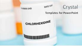  Presentation with skin wounds - Presentation theme enhanced with antiseptic-medication-used-to-clean background and a white colored foreground