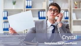  Presentation with smoking - PPT layouts featuring antismoking - businessman smoking at work background and a  colored foreground