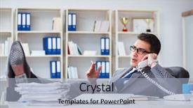  Presentation with smoking - Beautiful slides featuring antismoking - businessman smoking in office backdrop and a  colored foreground