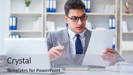  Presentation with smoking - Amazing slide set having antismoking - businessman smoking in office backdrop and a  colored foreground