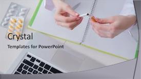  Presentation with smoking - Theme with antismoking - doctor in anti smoking concept background and a light gray colored foreground