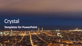  Presentation with skyline of nashville tn - Amazing presentation design having antoni gaudi - barcelona skyline at night catalonia backdrop and a navy blue colored foreground