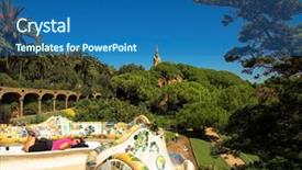  Presentation with ceramic - Presentation theme consisting of great big male elephant walking through the bush background and a gray colored foreground