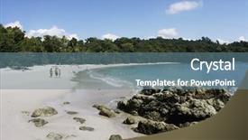  Presentation with costa rica - PPT theme with antonio national park costa rica background and a seafoam green colored foreground