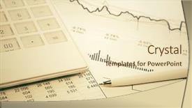 Presentation with financial market - Colorful presentation theme enhanced with anual report - financial accounting stock market graphs backdrop and a cream colored foreground
