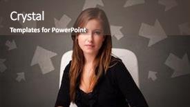  Presentation with hotel front office - Beautiful slide set featuring anual report - manager in front backdrop and a  colored foreground