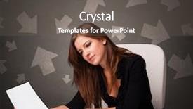  Presentation with front office hotel - Cool new presentation theme with anual report - manager in front backdrop and a  colored foreground