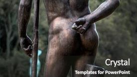  Presentation with man lust - Colorful slides enhanced with anus - statute of a man backdrop and a dark gray colored foreground