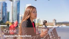  Presentation with coping - Presentation consisting of anxiety-and-stress-coping background and a coral colored foreground