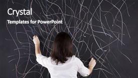  Presentation with anxiety - Presentation design consisting of anxiety depression - stressed woman writing background and a  colored foreground