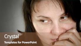  Presentation with series resistive electric circuits - Beautiful slide deck featuring anxiety depression - thoughtful woman series backdrop and a tawny brown colored foreground