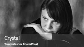  Presentation with series resistive circuits - Beautiful presentation featuring anxiety depression - woman depressed series backdrop and a dark gray colored foreground