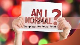  Presentation with anxiety disorder - Presentation theme consisting of anxiety disorder - am i normal placard background and a coral colored foreground