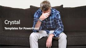  Presentation with anxiety - Beautiful slides featuring anxiety disorder - depressed teen backdrop and a dark gray colored foreground