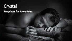  Presentation with anxiety disorder - Audience pleasing PPT theme consisting of anxiety disorder - insomnia a man tries backdrop and a black colored foreground