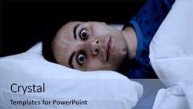  Presentation with anxiety disorder - Amazing presentation having anxiety disorder - portrait of an insomniac man backdrop and a light blue colored foreground