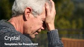  Presentation with well - Amazing presentation theme having anxiety mental - well dressed man suffers backdrop and a dark gray colored foreground