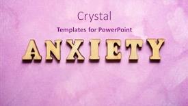  Presentation with anxiety - Colorful presentation design enhanced with anxiety-text-on-a-colored backdrop and a pink colored foreground