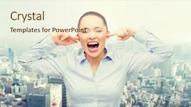  Presentation with stress - Audience pleasing presentation theme consisting of anxietystress - business office and stress concept backdrop and a cream colored foreground