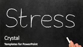  Presentation with stress - Cool new presentation theme with anxietystress - stress written on a blackboard backdrop and a dark gray colored foreground