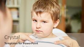 Presentation with chiropractic - Presentation theme featuring anxious-child-undergoing-osteopathy background and a lemonade colored foreground