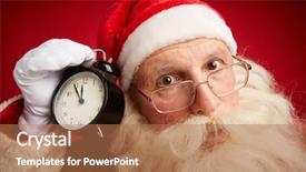  Presentation with alarm - Theme enhanced with anxious santa with alarm clock background and a coral colored foreground