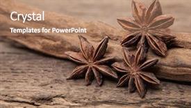  Presentation with anis - Audience pleasing presentation design consisting of any - fine star anis on wooden backdrop and a  colored foreground