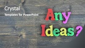  Presentation with ideas - Slides consisting of any ideas question on wooden background and a gray colored foreground