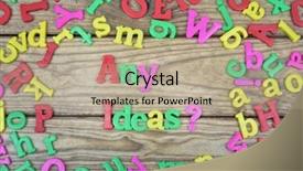  Presentation with ideas - PPT layouts with any ideas word on wooden background and a coral colored foreground