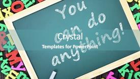  Presentation with school board - Cool new PPT layouts with anything text on school board backdrop and a teal colored foreground