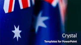  Presentation with australian - Cool new presentation design with anzac day - closeup of some australian flags backdrop and a black colored foreground