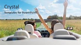  Presentation with google drive temlates - Slides enhanced with aoll free - couple enjoying a drive background and a light blue colored foreground