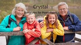 Presentation with grandparents - Slide deck consisting of aoll free - grandparents and grandchildren leaning background and a coral colored foreground