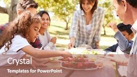  Presentation with generation family farm - Audience pleasing presentation design consisting of aoll free - multi generation family having backdrop and a coral colored foreground