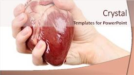  Presentation with white dove heart - Beautiful presentation theme featuring aorta - heart in female hand isolated backdrop and a lemonade colored foreground