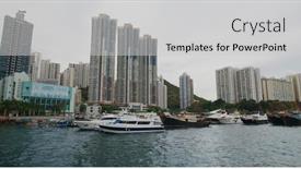  Presentation with typhoon - Slide set with ap-lei-chau-hong-kong background and a light gray colored foreground