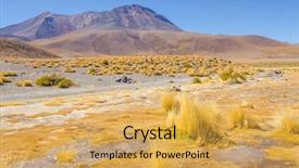  Presentation with bolivia tourism - Presentation theme featuring apa - bolivia antiplano - canapa lake background and a yellow colored foreground