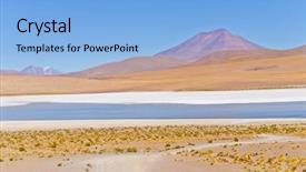  Presentation with lake - Presentation consisting of apa - bolivia antiplano - canapa lake background and a light blue colored foreground