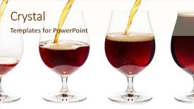  Presentation with ale - Theme featuring apa - dark ale or porter beer background and a cream colored foreground