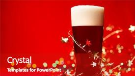  Presentation with ale - Slide set featuring apa - full glass of bear background and a crimson colored foreground