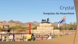  Presentation with superstition mountain - Audience pleasing PPT theme consisting of apache-junction-az-december-8 backdrop and a light blue colored foreground