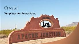  Presentation with superstition - Beautiful presentation design featuring apache-junction-az-december-8 backdrop and a light blue colored foreground