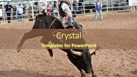  Presentation with rodeo - PPT theme enhanced with apache-junction-az-february-27 background and a tawny brown colored foreground