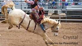  Presentation with rodeo - Audience pleasing presentation theme consisting of apache-junction-az-february-27 backdrop and a coral colored foreground