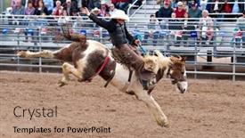  Presentation with rodeo - Amazing PPT theme having apache-junction-az-february-27 backdrop and a coral colored foreground