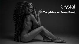  Presentation with indian feathers - Slides consisting of cherokee - spirituality beautiful american indian woman background and a black colored foreground