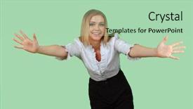  Presentation with green screen - Beautiful slides featuring apart on the green screen backdrop and a mint green colored foreground