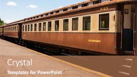  Presentation with apartheid - Audience pleasing PPT theme consisting of carts of the rhodesian railway backdrop and a coral colored foreground